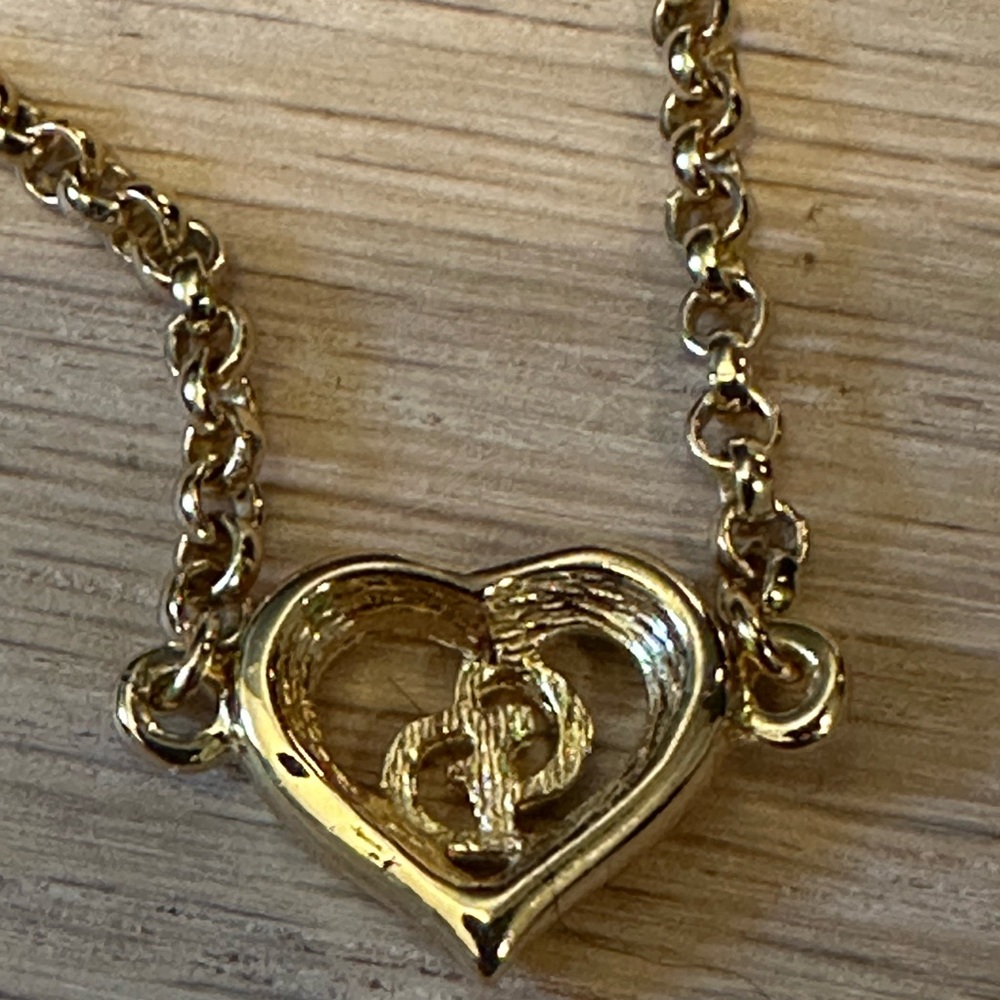 Dior Vintage Heart & CD Logo Gold Plated Bracelet - Picture 4 of 6